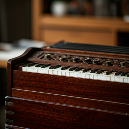 Vintage hand-pumped harmonium